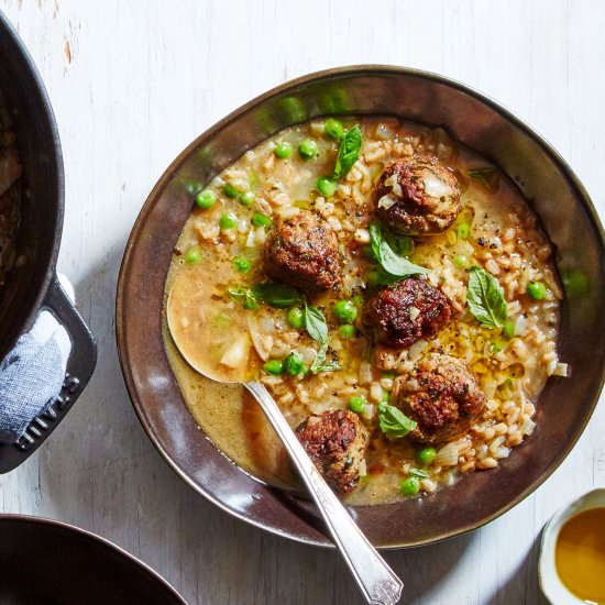 Spring Meatball Soup