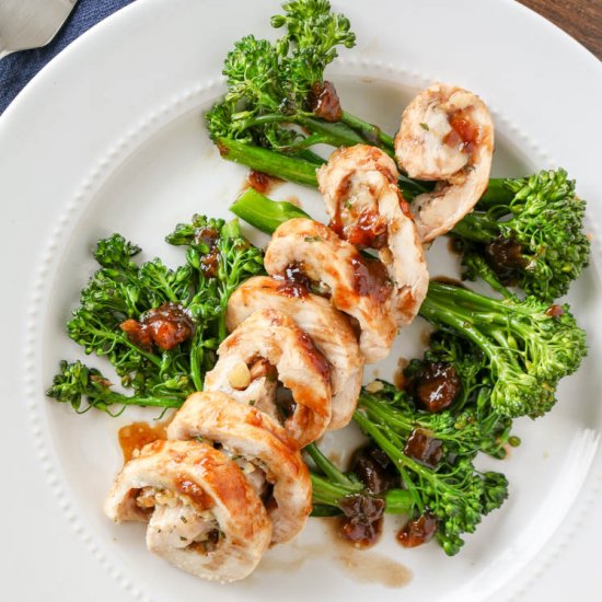 Chicken Roulades with Apricot Glaze