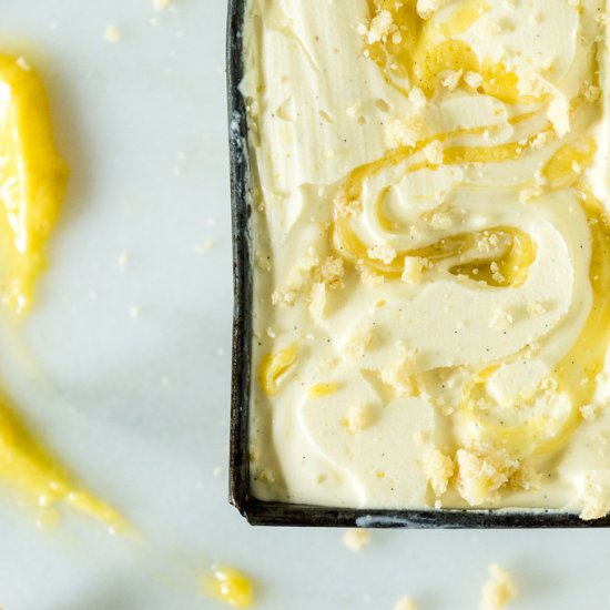 Limoncello Gelato with Lemon Curd