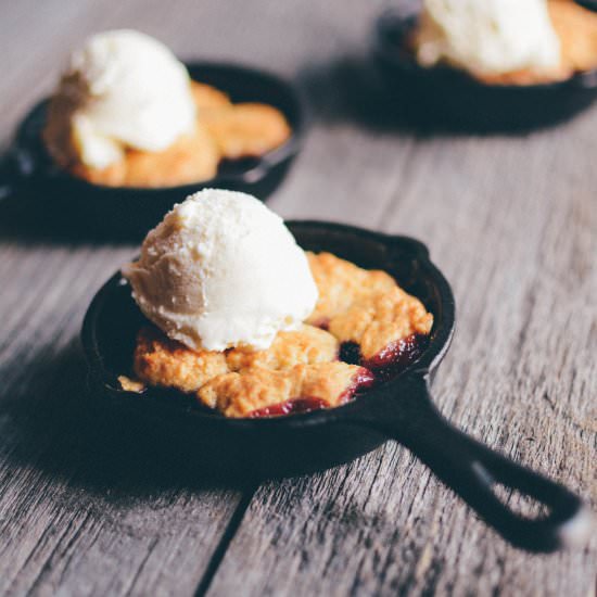 Juneberry Cobbler Mini Skillets