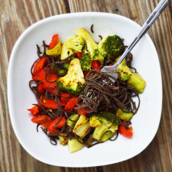 Black Bean Noodle Stir Fry