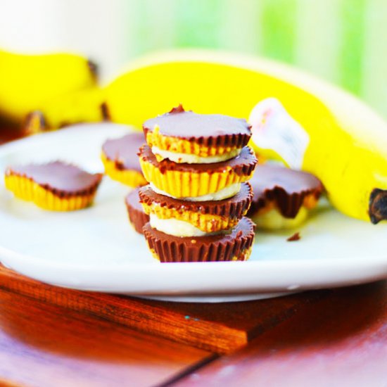 Chocolate Peanut Butter Banana Cups