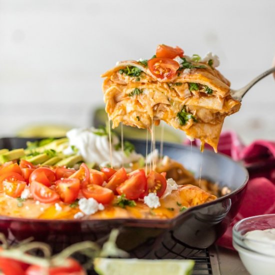 Chicken Enchilada Skillet Pie