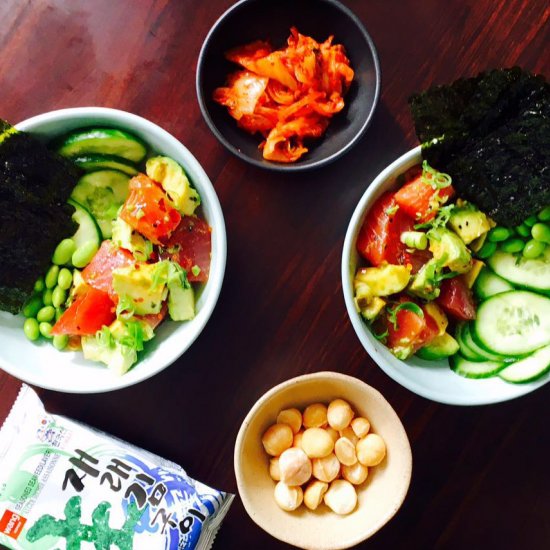 Ahi Tuna and Avocado Sashimi Bowls