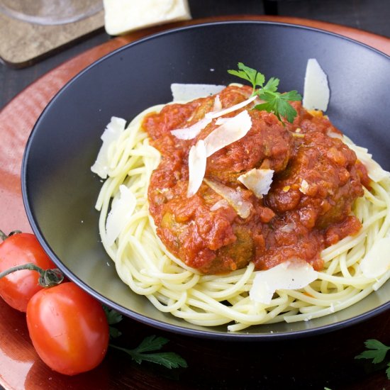 Zucchini Meatballs Pasta