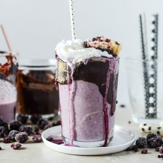 Black Raspberry Pie Milkshakes