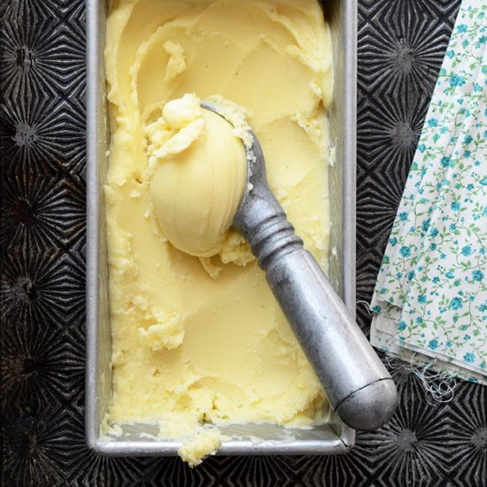 Easy No-Churn Pina Colada Sorbet