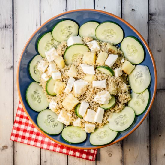 Mozzarella Cucumber Quinoa Salad