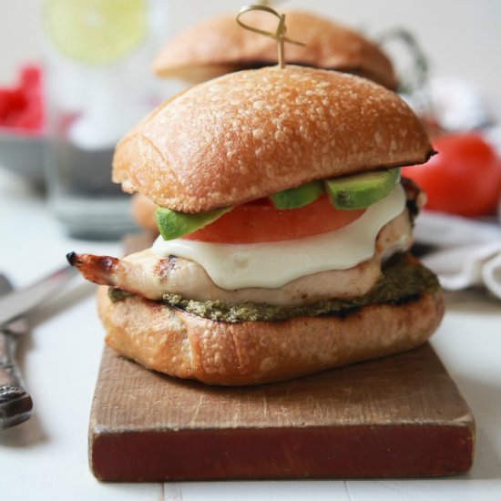 Avocado Caprese Chicken Sandwich