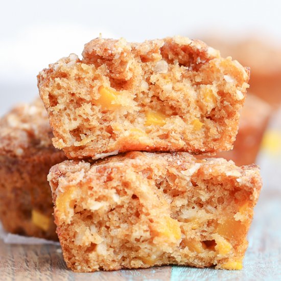 Mango Coconut Crumble Muffins