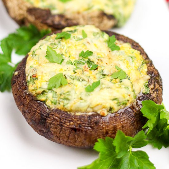 Cheese & Spinach Stuffed Portobello