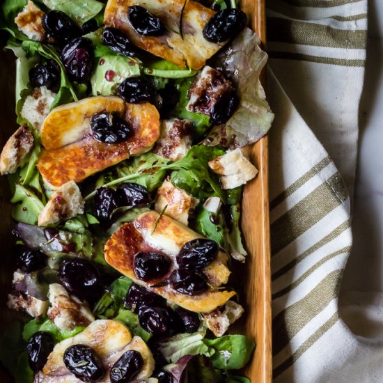 ROASTED GRAPE & HALLOUMI SALAD