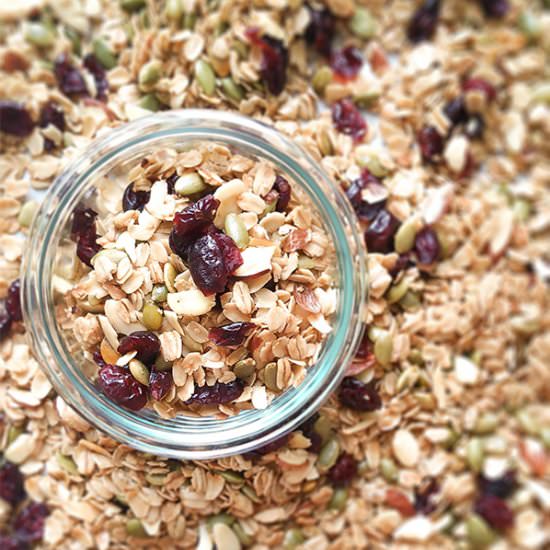 Almond Pumpkin Cranberry Granola