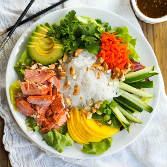 Curry Salmon Noodle Bowl