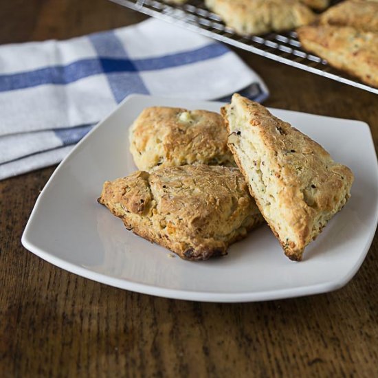 Savory Feta Walnut Scones