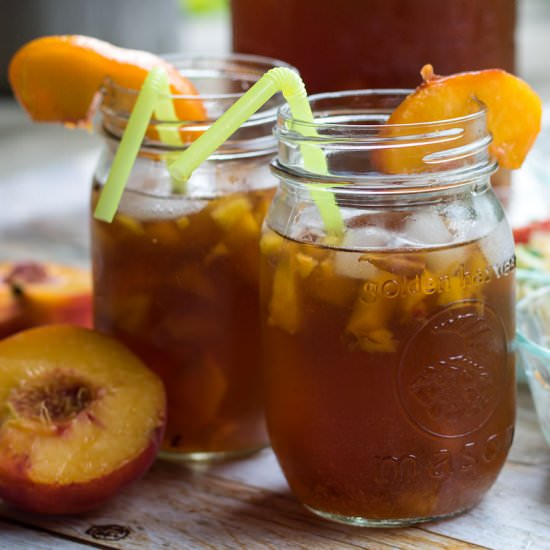 Grilled Peach Tea