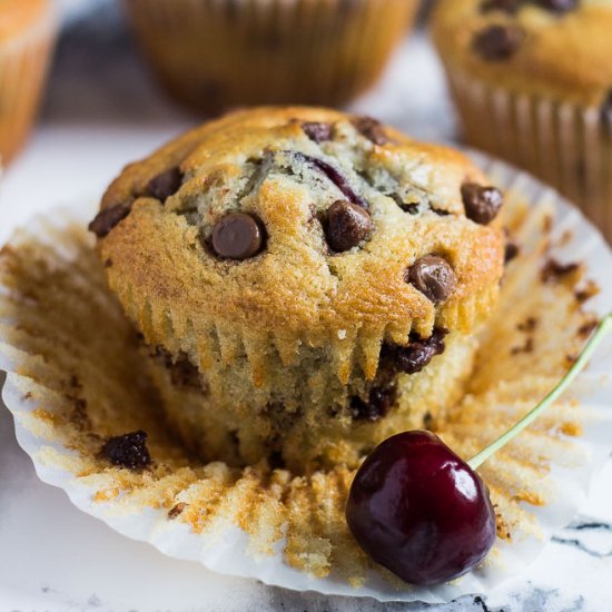 Chocolate Chip Cherry Muffins