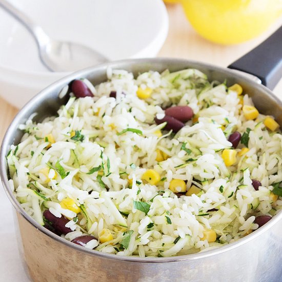 Zucchini, Corn and Black Bean Rice