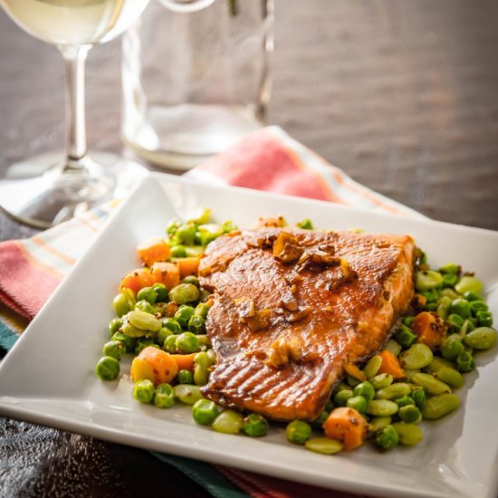 Wine & Honey Glazed Salmon