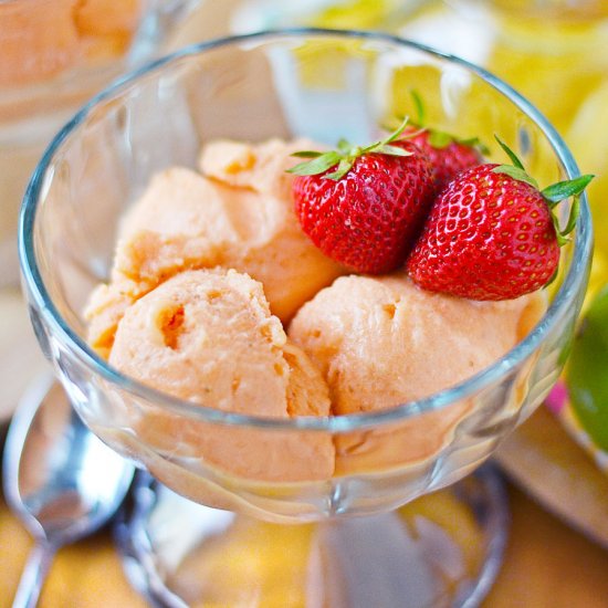 Mango Strawberry Sorbet