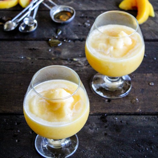 White Wine Banana Peach Slushy