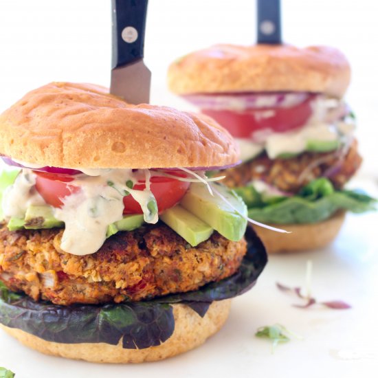 Mediterranean Chickpea Burgers