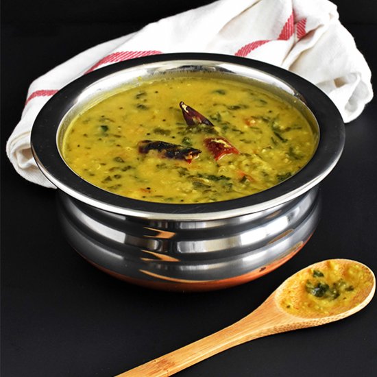 Spinach Lentil Curry/Palak Toor Dal