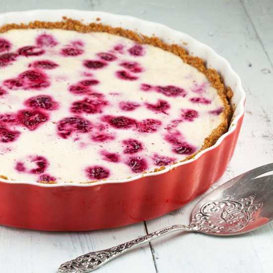 Raspberry Quark Pie