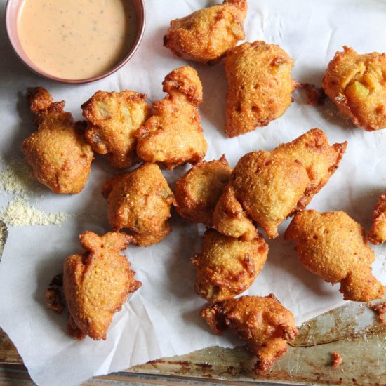 Fried Green Tomato Hush Puppies