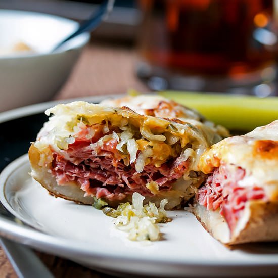 Reuben Stuffed Potato Skins