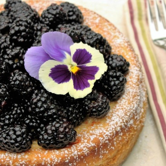 Ricotta Cheesecake & Blackberries