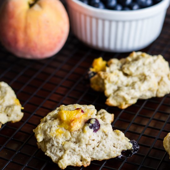 Blueberry and Peach Scones