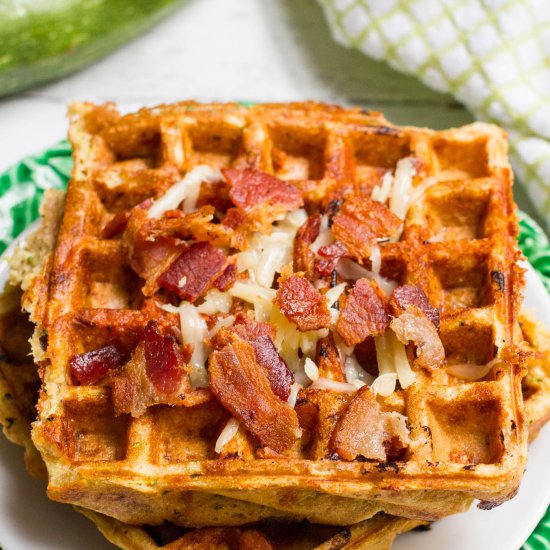 Zucchini Cheddar Waffles