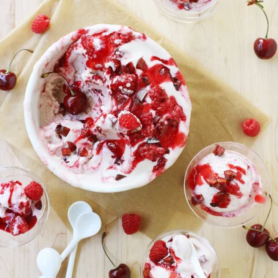 Cherry and Raspberry Ripple Gelato