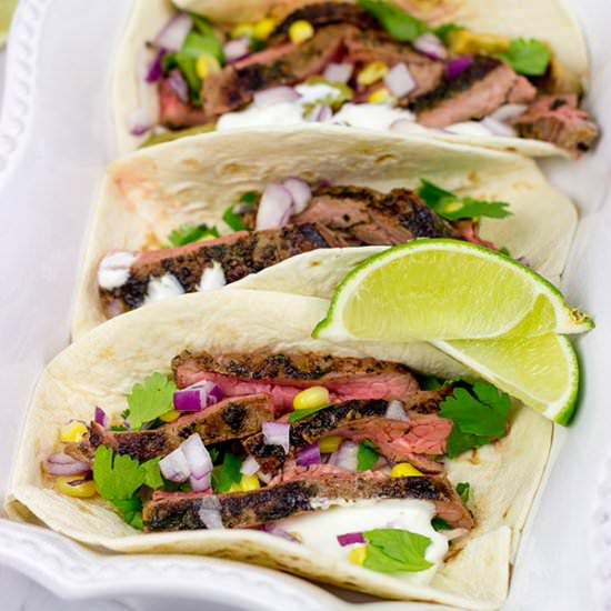 Grilled Flank Steak Tacos