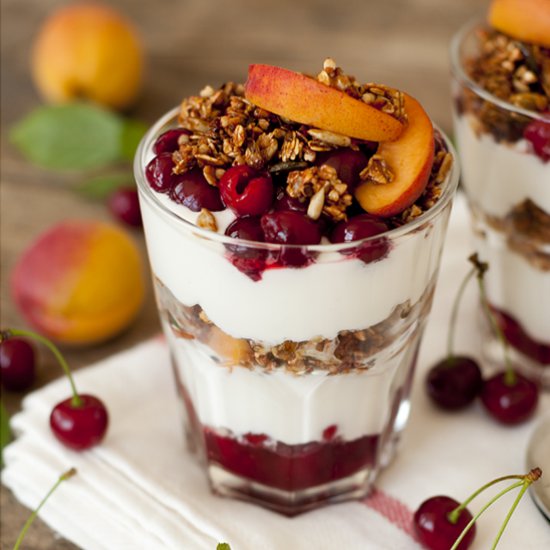 Granola Cherry Apricot Greek Yogurt