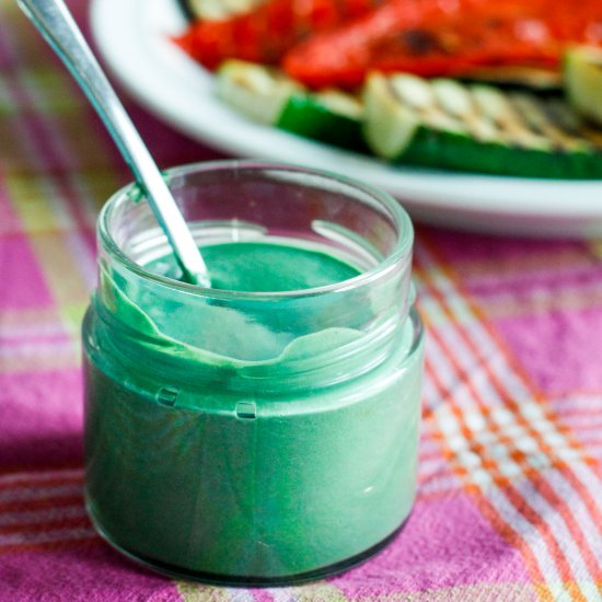 Lemon Tahini Spirulina Dressing