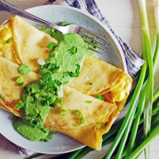 Scrambled Egg Breakfast Crepes