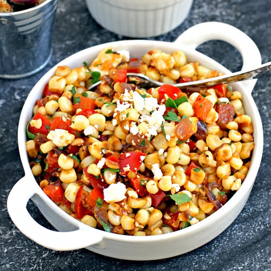 Spicy Sautéed Corn Salad