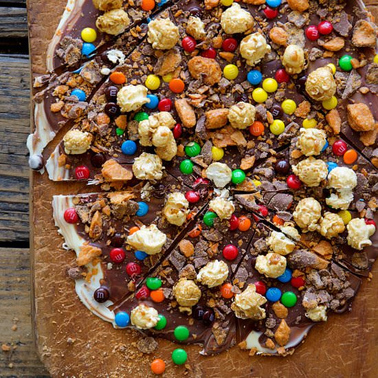 Caramel Popcorn Candy Bark