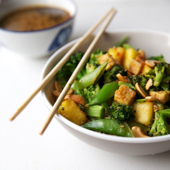 Veggie Stir-fry with Teriyaki Tofu