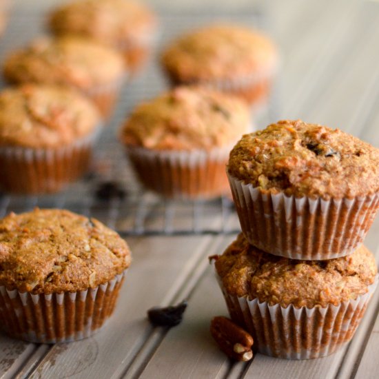 Carrot Cake Bran Muffins