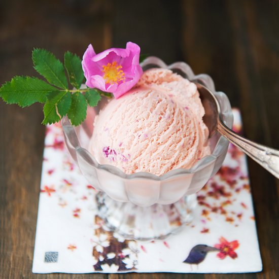 Wild Rose Petal Ice Cream