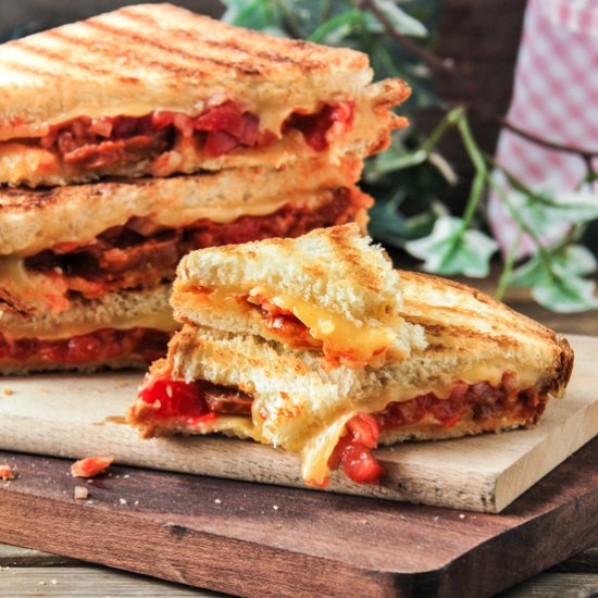 Chorizo and cheese sandwich