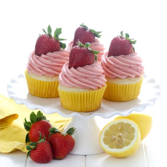 strawberry lemonade cupcakes