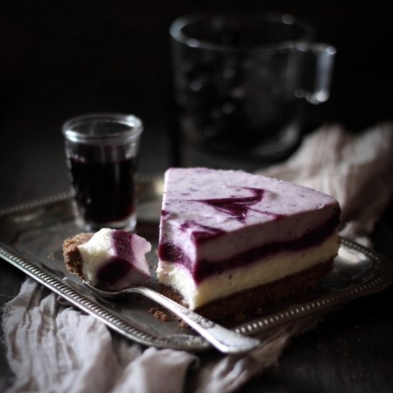 Crème de cassis cheesecake