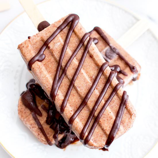 Double Chocolate PB Banana Pops