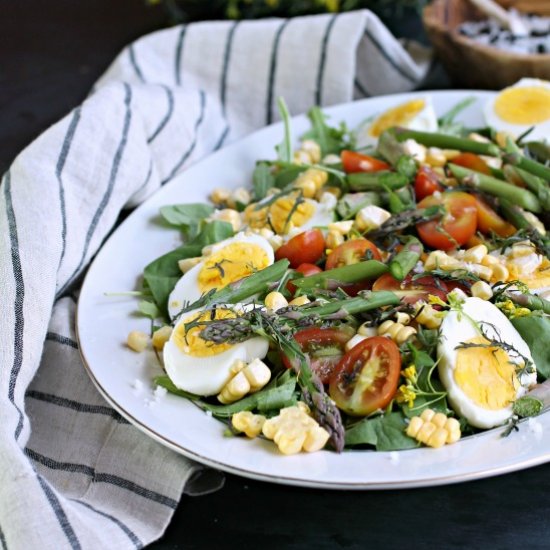 Market Salad w/Asparagus and Mizuna