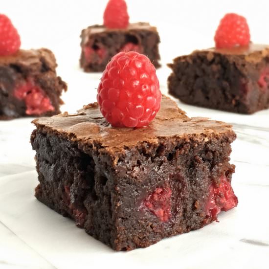 Raspberry Amaretto Brownies