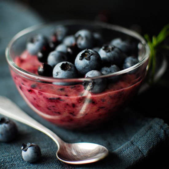 Blueberry avocado mousse